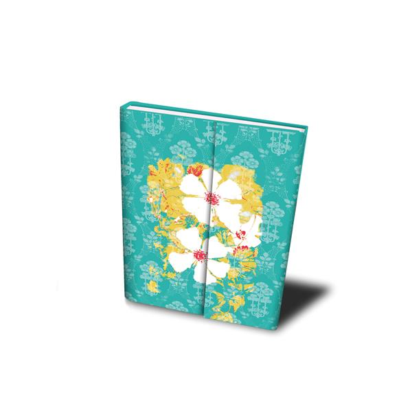 946310   Notatbok, Vert d'Ô, 11x15,5cm, ass. 128 blanke ark, magnetisk lukning